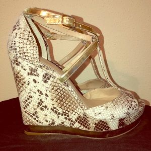 High heel wedge platform sandals size 11